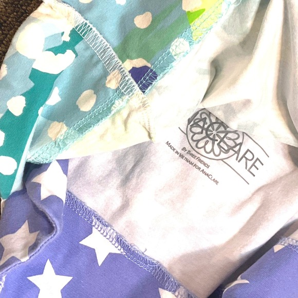 ANACLARE by 3 friends women's reversible dress cotton scalloped star tropical XL - Picture 7 of 7